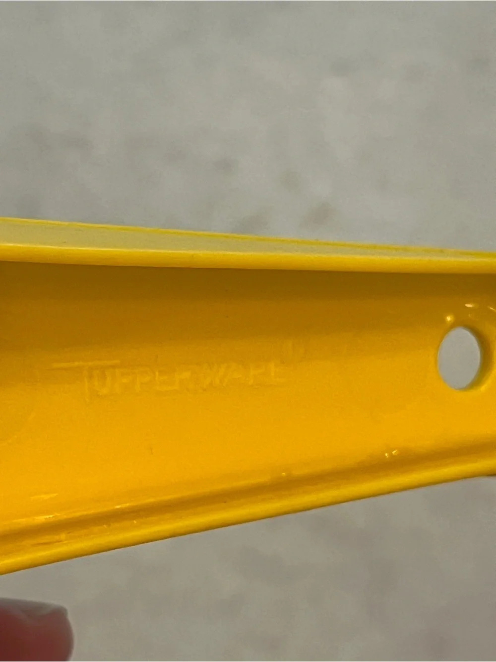 Sold Vintage bright yellow Tupperware plastic Strainer Colander. So retro!